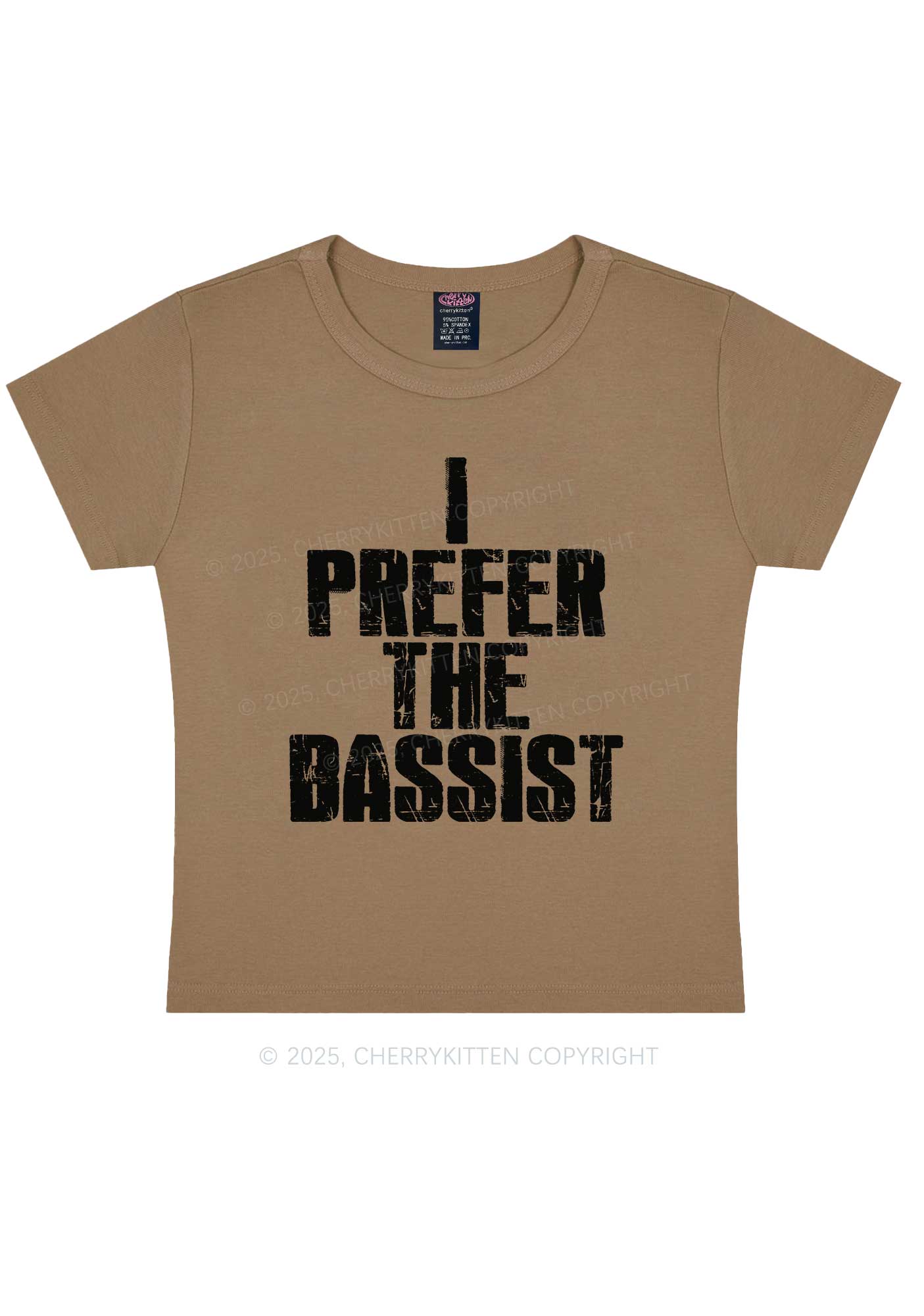I Prefer The Bassist Y2K Baby Tee Cherrykitten