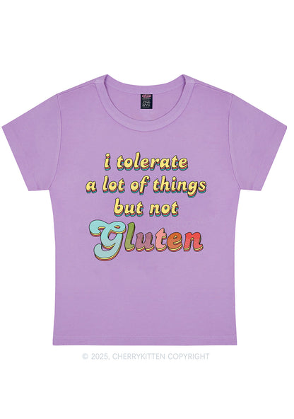 Tolerate Gluten Y2K Baby Tee Cherrykitten
