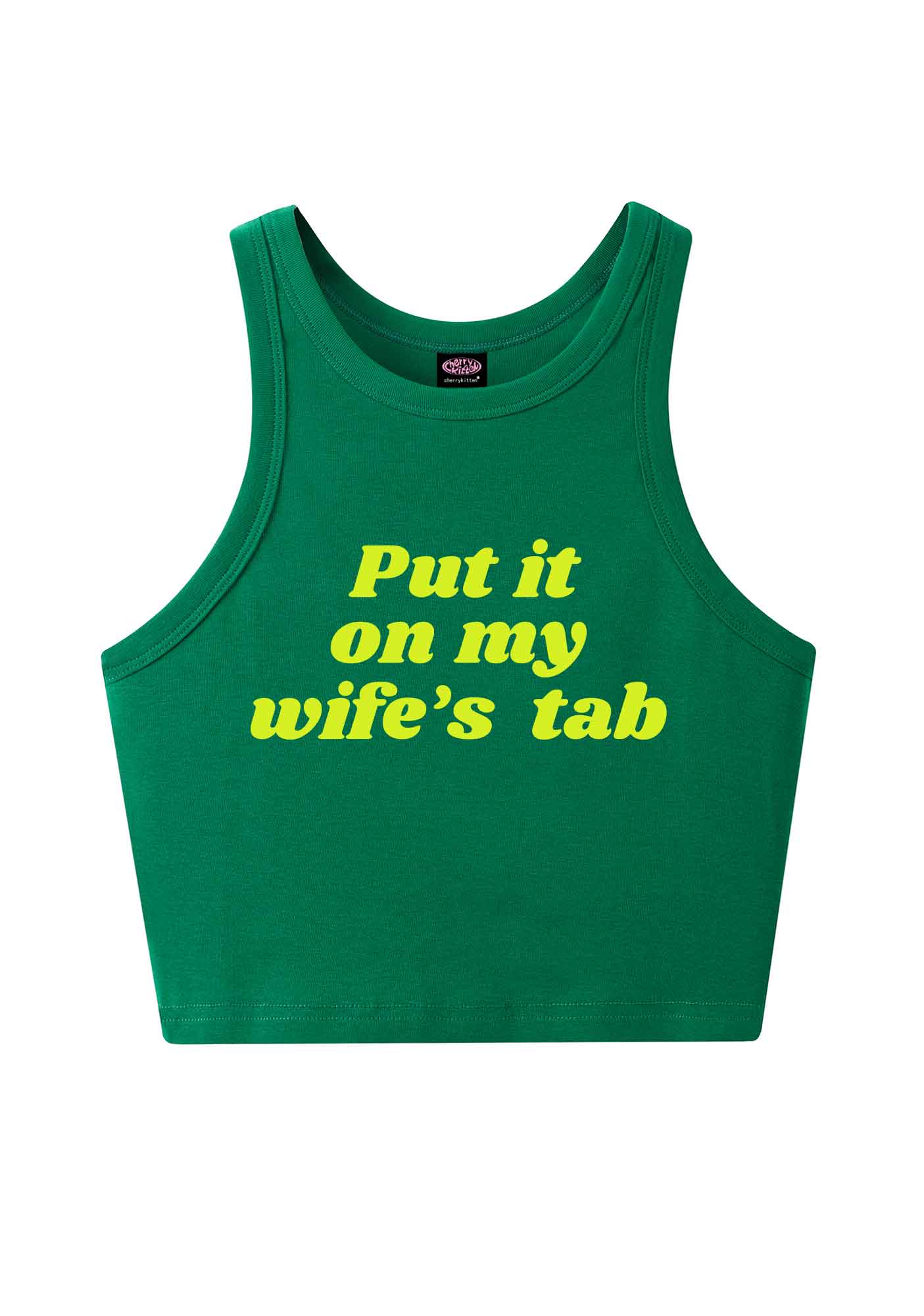 Put It On My Wifes Tab Pride Y2K Crop Tank Top Cherrykitten