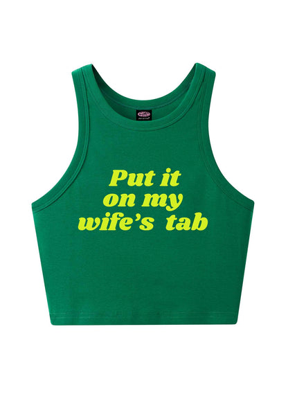 Put It On My Wifes Tab Pride Y2K Crop Tank Top Cherrykitten