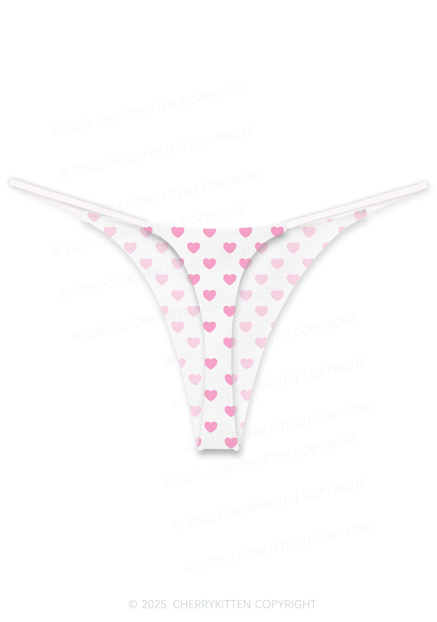 Plain Pink Heart Valentine's Day Y2K Print Couples Boxer Thong Set Cherrykitten