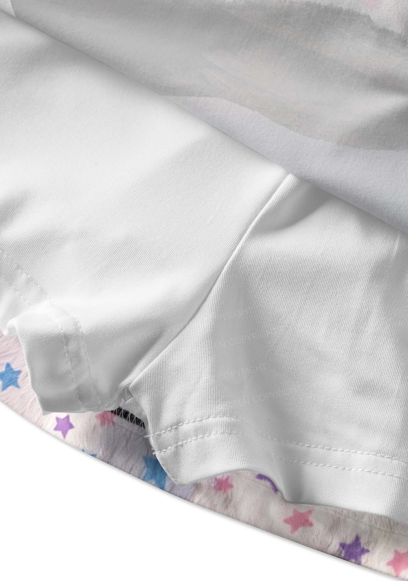 Pastel Star Cow Y2K Print Mini Skirt Cherrykitten