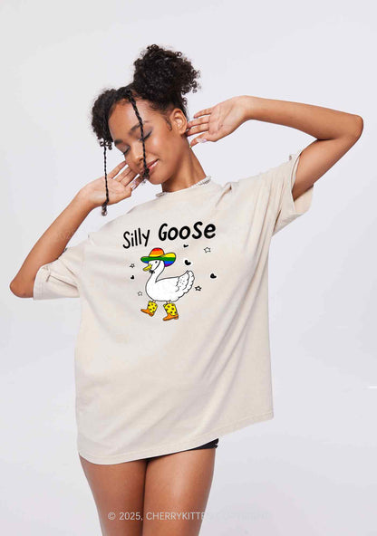 Silly Goose Pride Y2K Shirts Washed Tee Cherrykitten