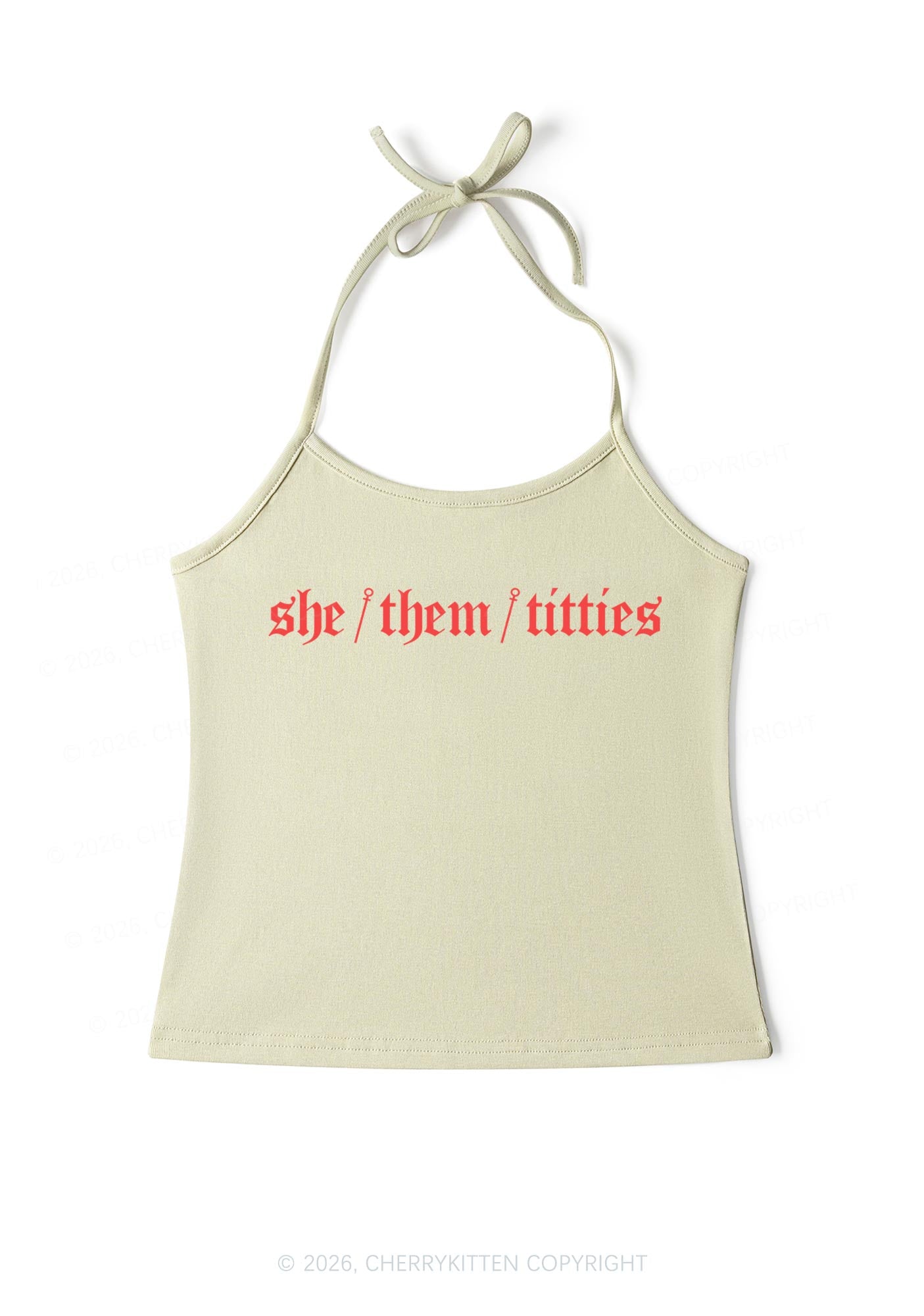 She Them Txtties Pride Y2K Halter Neck Cami Cherrykitten