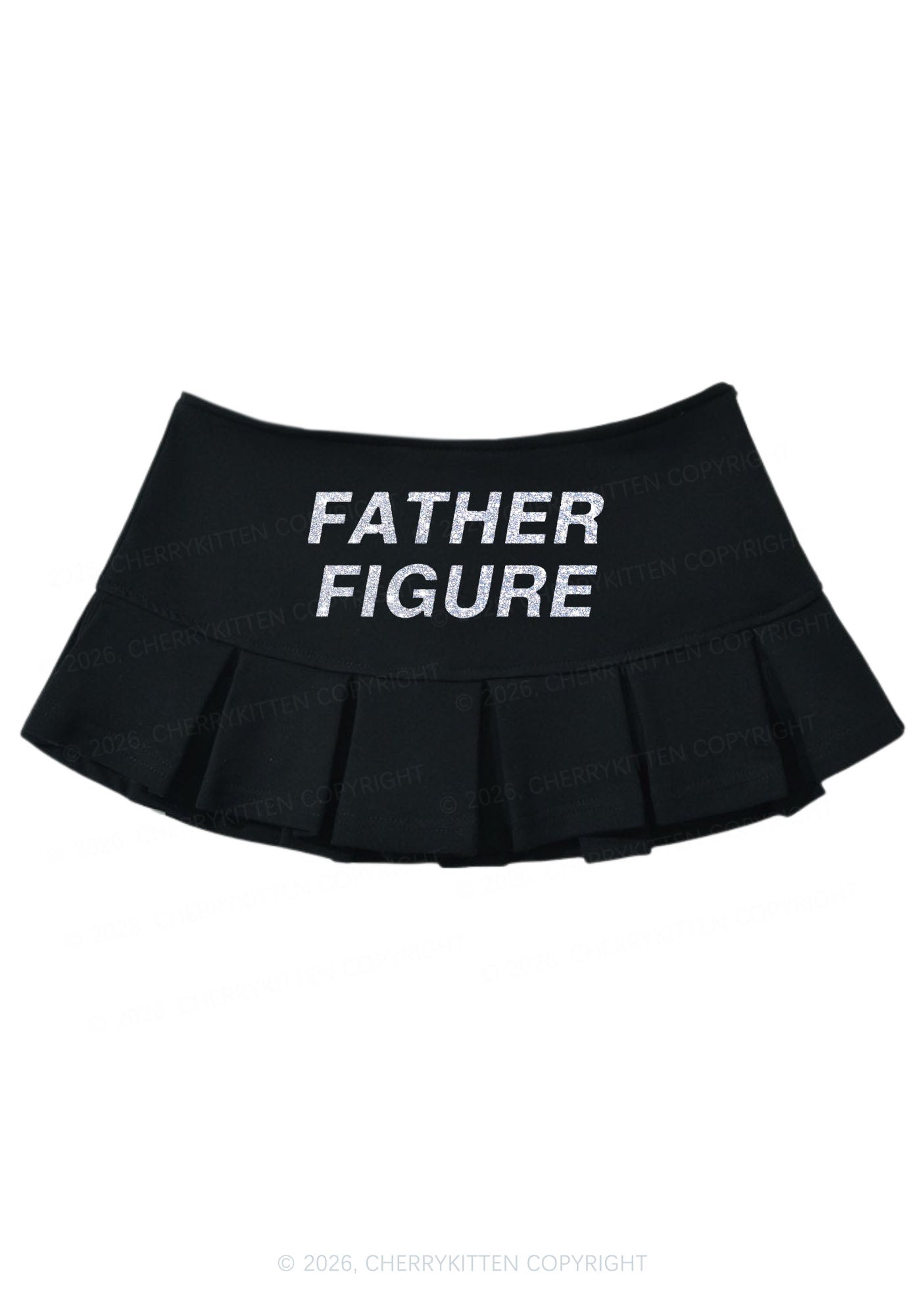 Glitter Father Figure Y2K Mini Pleated Skirts Cherrykitten