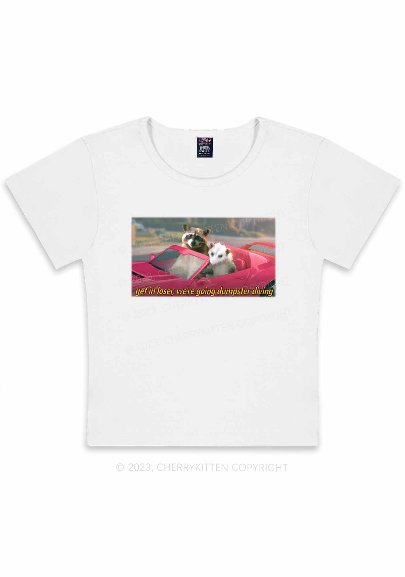 Get In Loser Y2K Baby Tee Cherrykitten