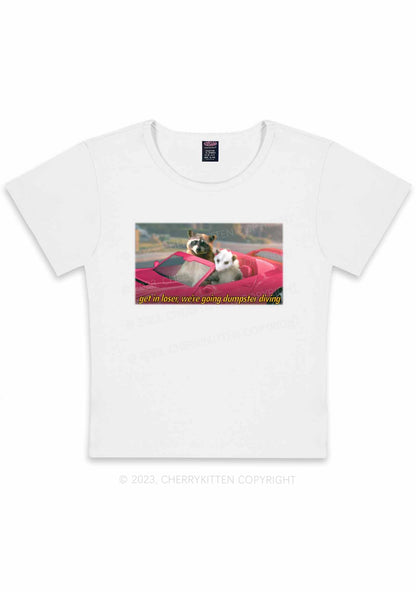 Get In Loser Y2K Baby Tee Cherrykitten