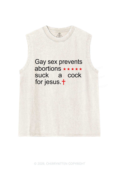 Suck A Cola For Jesus Pride Y2K Washed Muscle Tank Cherrykitten