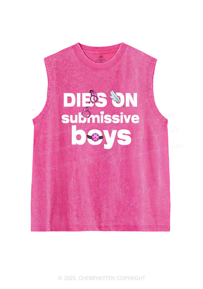 Dibs On S Boys Y2K Washed Muscle Tank Cherrykitten