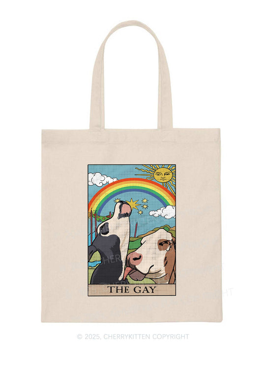 The Gay Pride Y2K Canvas Tote Bag Cherrykitten