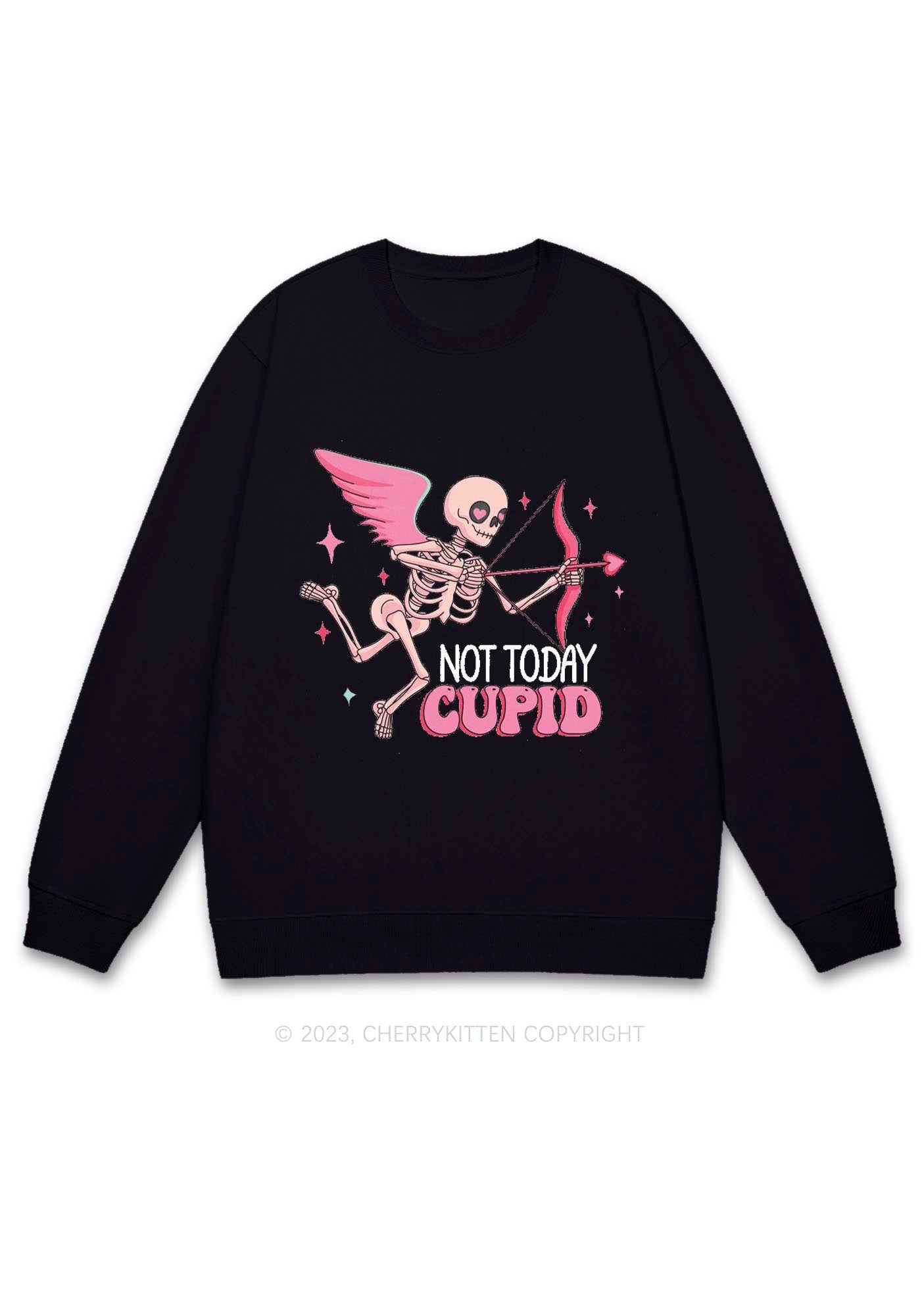 Not Today Cupid Halloween Y2K Sweatshirt Cherrykitten
