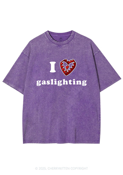 Love Gaslighting Y2K Shirts Washed Tee Cherrykitten