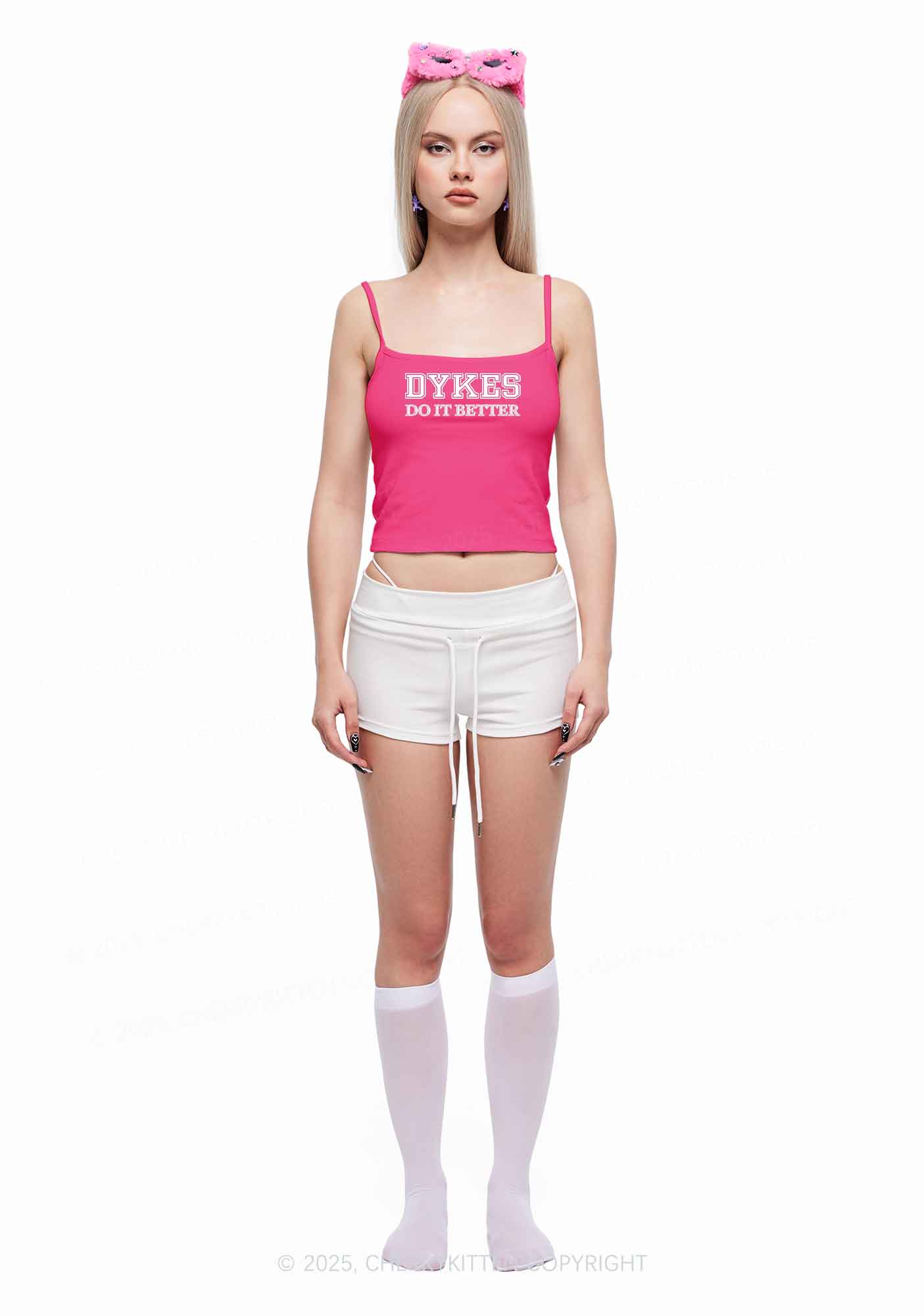 Dykes Do It Better Pride Y2K Spaghetti Strap Cami Cherrykitten