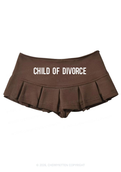 Child Of Divorce Y2K Mini Pleated Skirts Cherrykitten