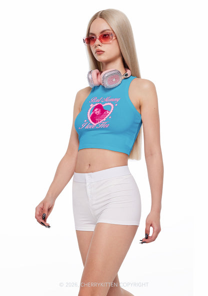 Custom But Mommy I Love Her Y2K Crop Tank Top Cherrykitten