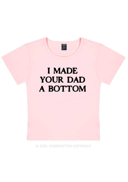 Made Your Dad Bottom Pride Y2K Baby Tee Cherrykitten