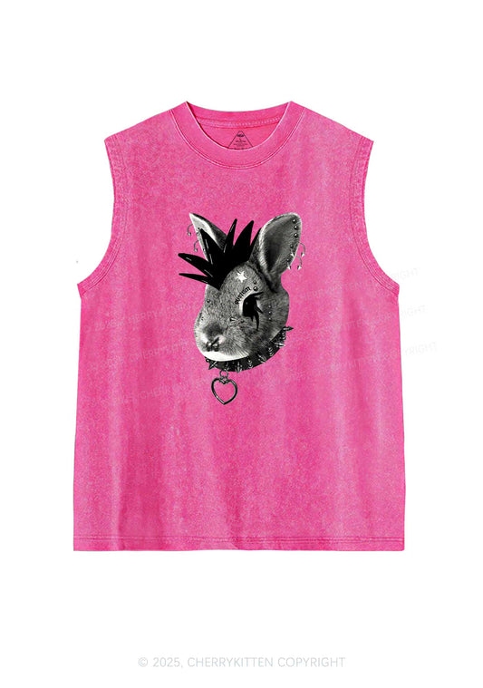 Custom Punk Pet Y2K Washed Muscle Tank Cherrykitten