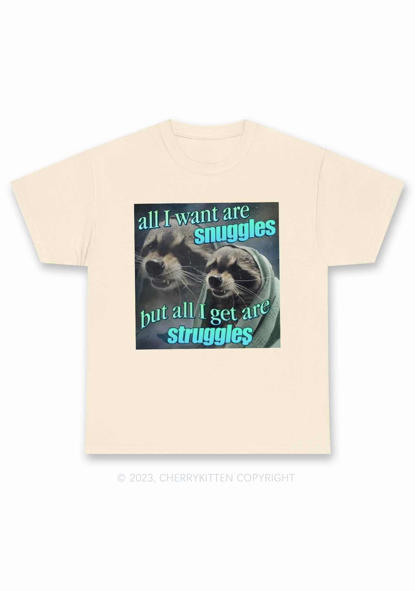 I Want Snuggles Y2K Chunky Shirt Cherrykitten