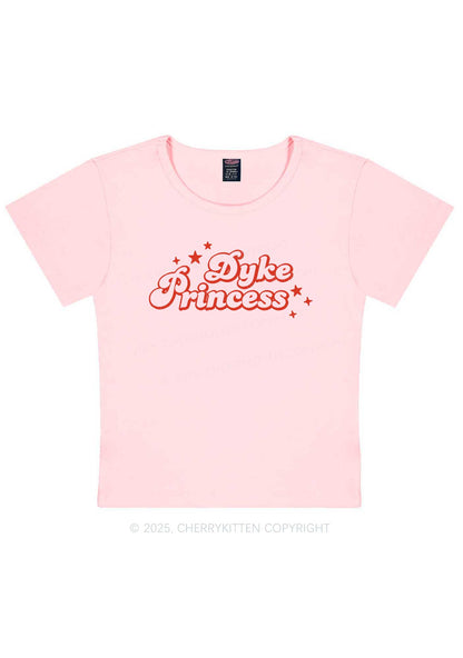 Dyke Princess Pride Y2K Baby Tee Cherrykitten