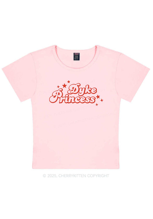 Dyke Princess Pride Y2K Baby Tee Cherrykitten
