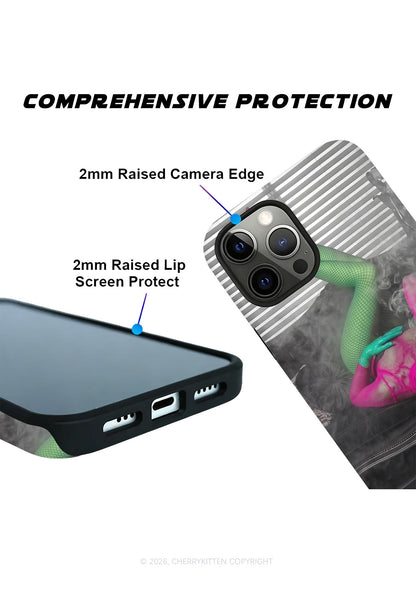 Halloween Smoking Alien Y2K Phone Case Cherrykitten
