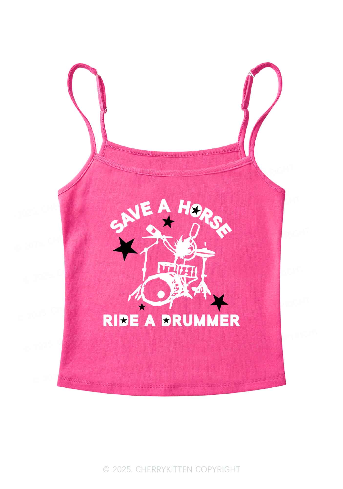 Save Horse Ride Drummer Y2K Spaghetti Strap Cami Cherrykitten