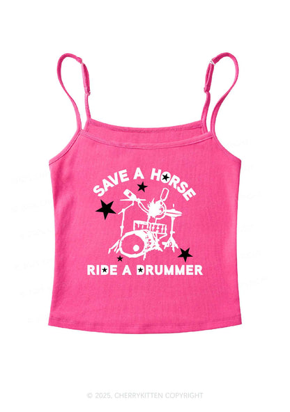 Save Horse Ride Drummer Y2K Spaghetti Strap Cami Cherrykitten