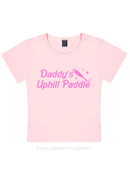 Daddys Uphill Paddle Y2K Baby Tee Cherrykitten