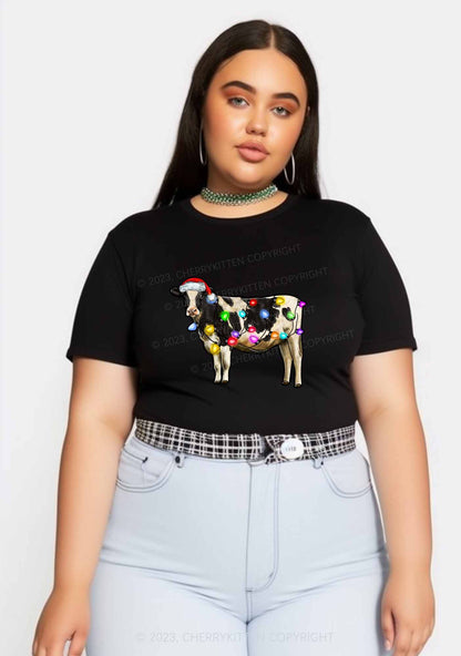 Christmas Cow Baby Tee Cherrykitten