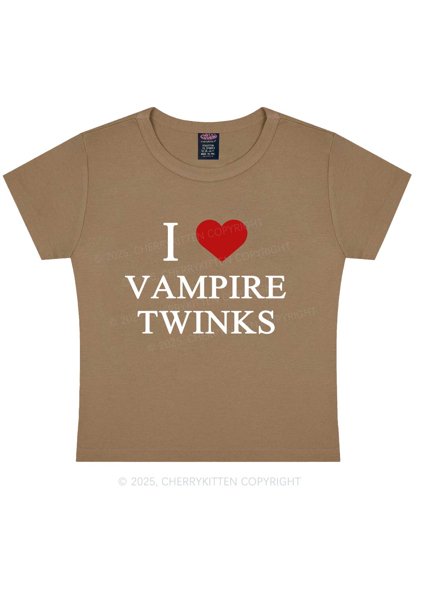 I Love Vampire Twinks Y2K Baby Tee Cherrykitten