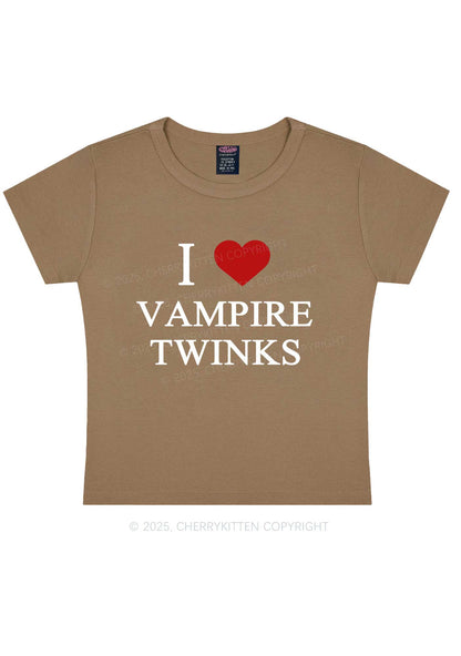 I Love Vampire Twinks Y2K Baby Tee Cherrykitten