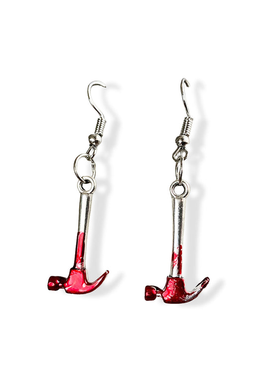 Halloween Horror Blood Hammer Earrings