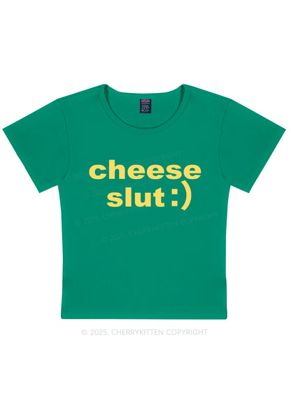 Cheese Slxt Y2K Baby Tee Cherrykitten