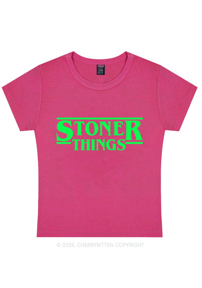Stoner Things Y2K Baby Tee Cherrykitten