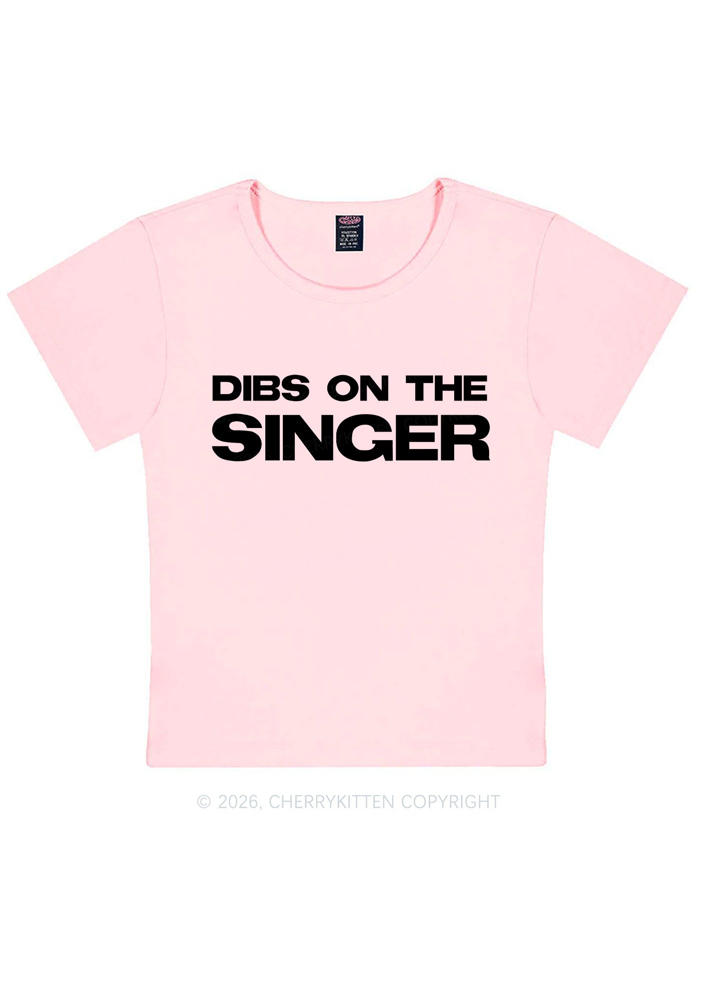 Dibs On The Singer Y2K Baby Tee Cherrykitten