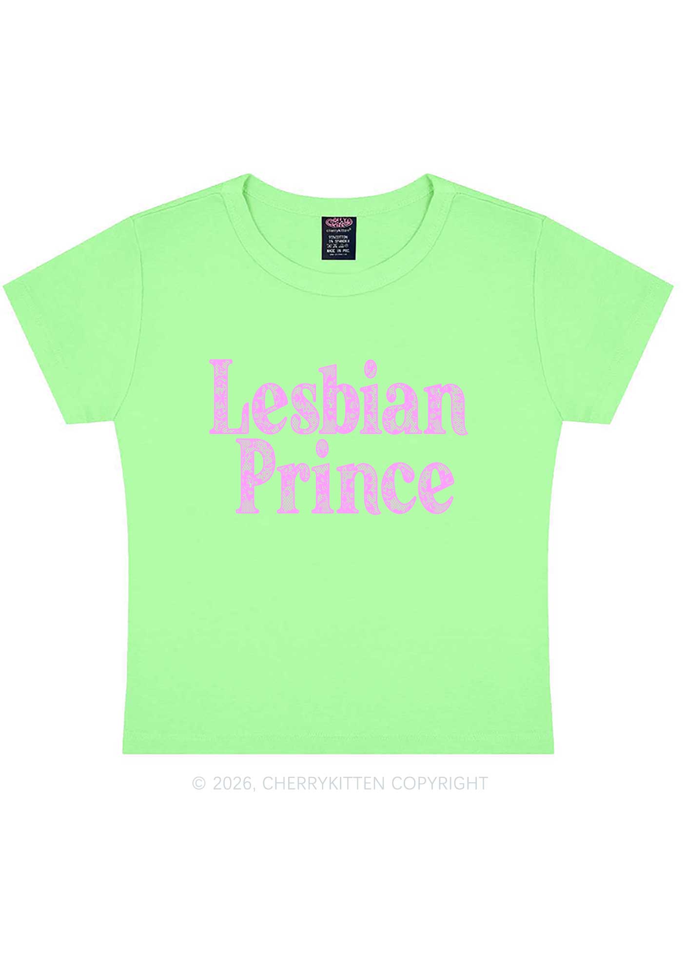 Lesbian Prince Pride Y2K Baby Tee Cherrykitten
