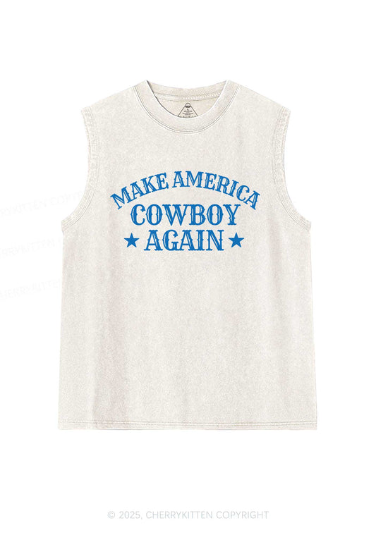 Cowboy Again Y2K Washed Muscle Tank Cherrykitten