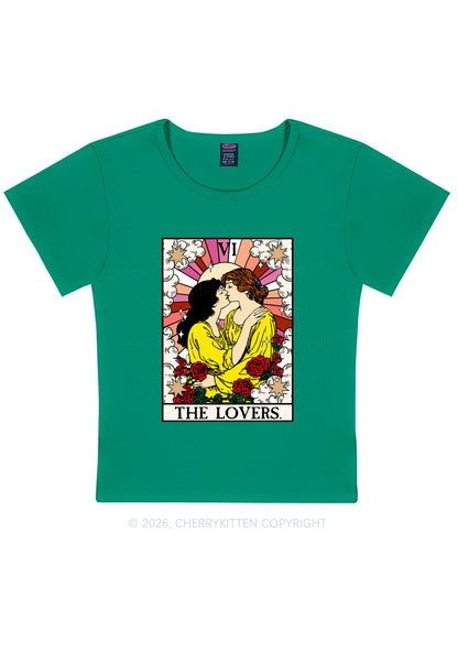 Kissing Lesbians Pride Y2K Baby Tee Cherrykitten
