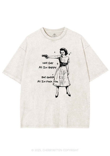 But Queer As In Pride Y2K Shirts Washed Tee Cherrykitten