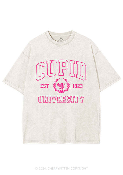 Cupid University Y2K Valentine's Day Washed Tee Cherrykitten