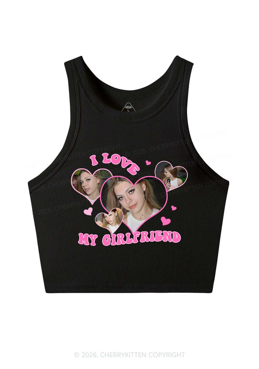 Custom I Love My BF GF Valentine's Day Y2K Crop Tank Top Cherrykitten