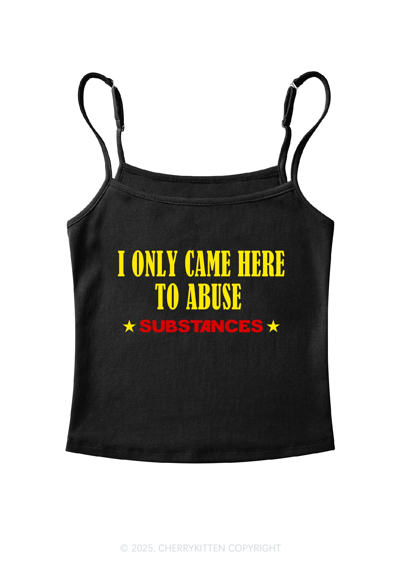 Abuse Substances Y2K Spaghetti Strap Cami Cherrykitten