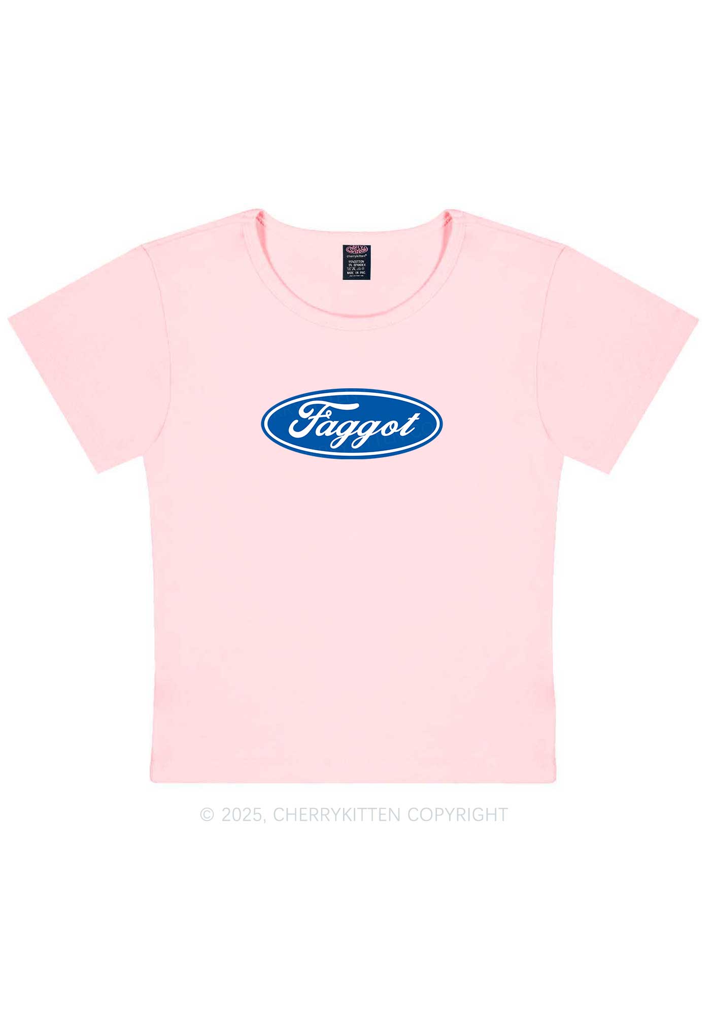 Faggot Pride Y2K Baby Tee Cherrykitten