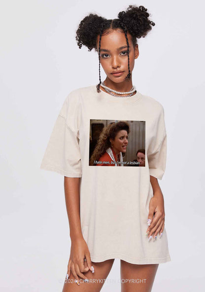 I Hate Men Y2K Washed Tee Cherrykitten