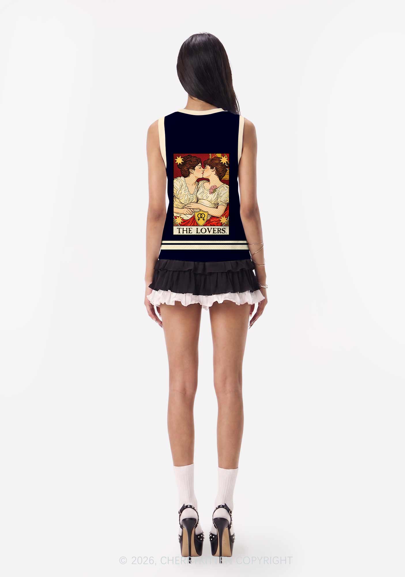 Redhead Women Kissing Pride Y2K Sport Jersey Tank Cherrykitten