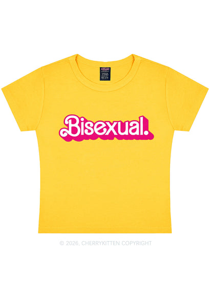 Pink Bisexual Pride Y2K Baby Tee Cherrykitten