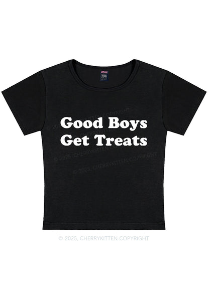 Good Boys Get Treats Y2K Baby Tee Cherrykitten