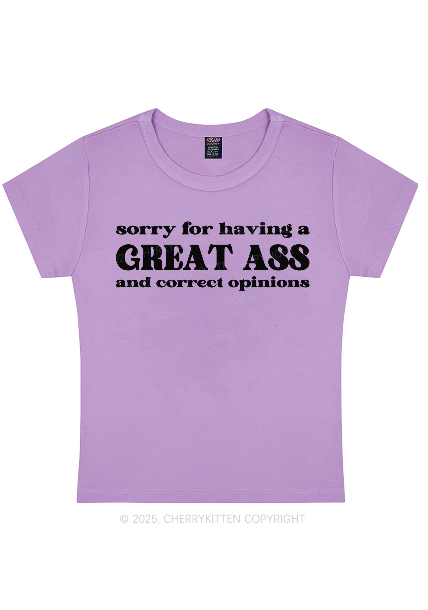 Sorry For Having Great Axx Y2K Baby Tee Cherrykitten