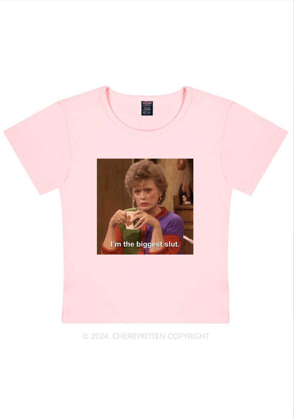 Im The Biggest Slxt Y2K Baby Tee Cherrykitten