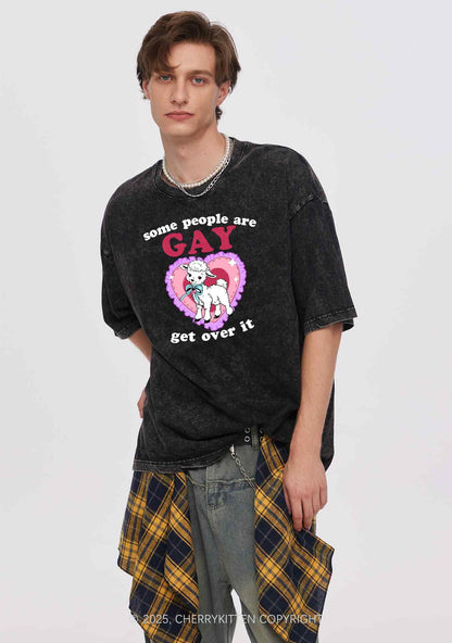 Some People Are Gay Pride Y2K Shirts Washed Tee Cherrykitten